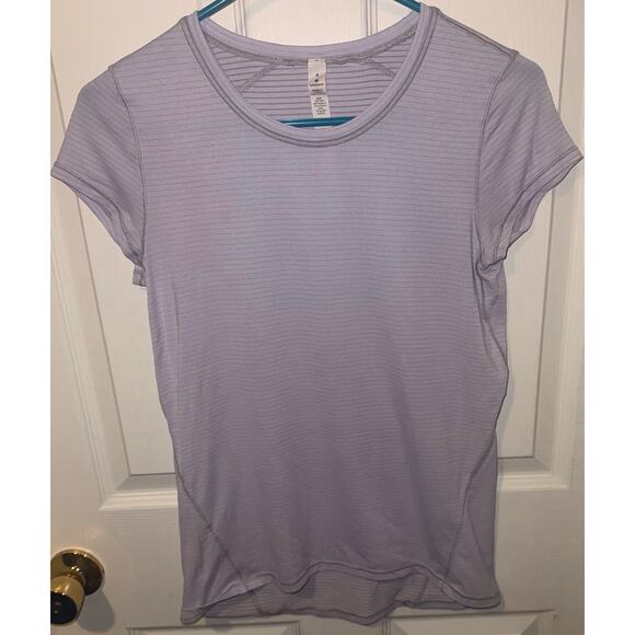 Lululemon Women’s Another Mile SS Tee In Heathered Sheer Lilac Size 4 - Picture 5 of 11